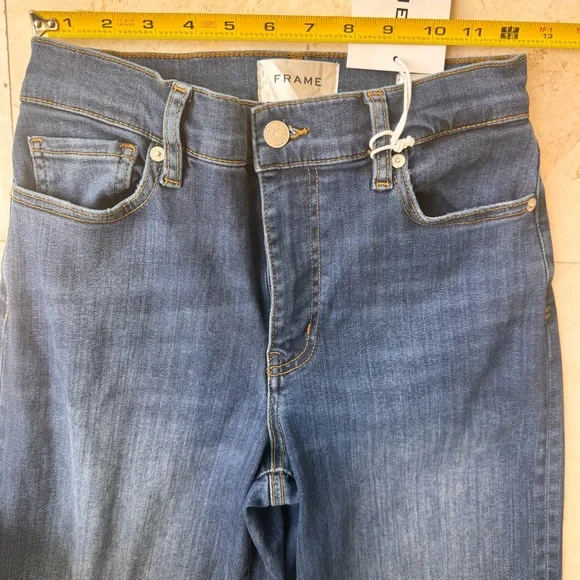 Frame Le Slim Palazzo Raw After Blue Jeans size 27 - Picture 8 of 15